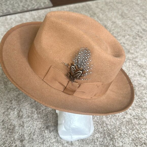 Stacy Adams Wool Felt Toya Pinch Men’s Fedora Hat - Picture 1 of 7